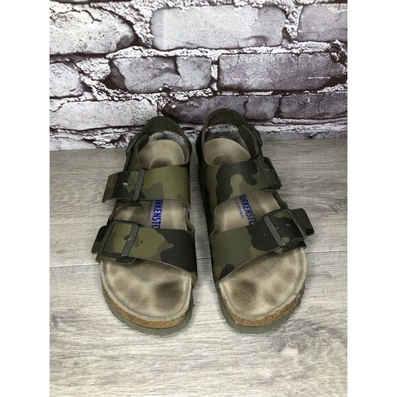 Birkenstock Milano Army Green Leather Ankle Strap Sandals Women’s Sz 37EU/6M US - Picture 11 of 16